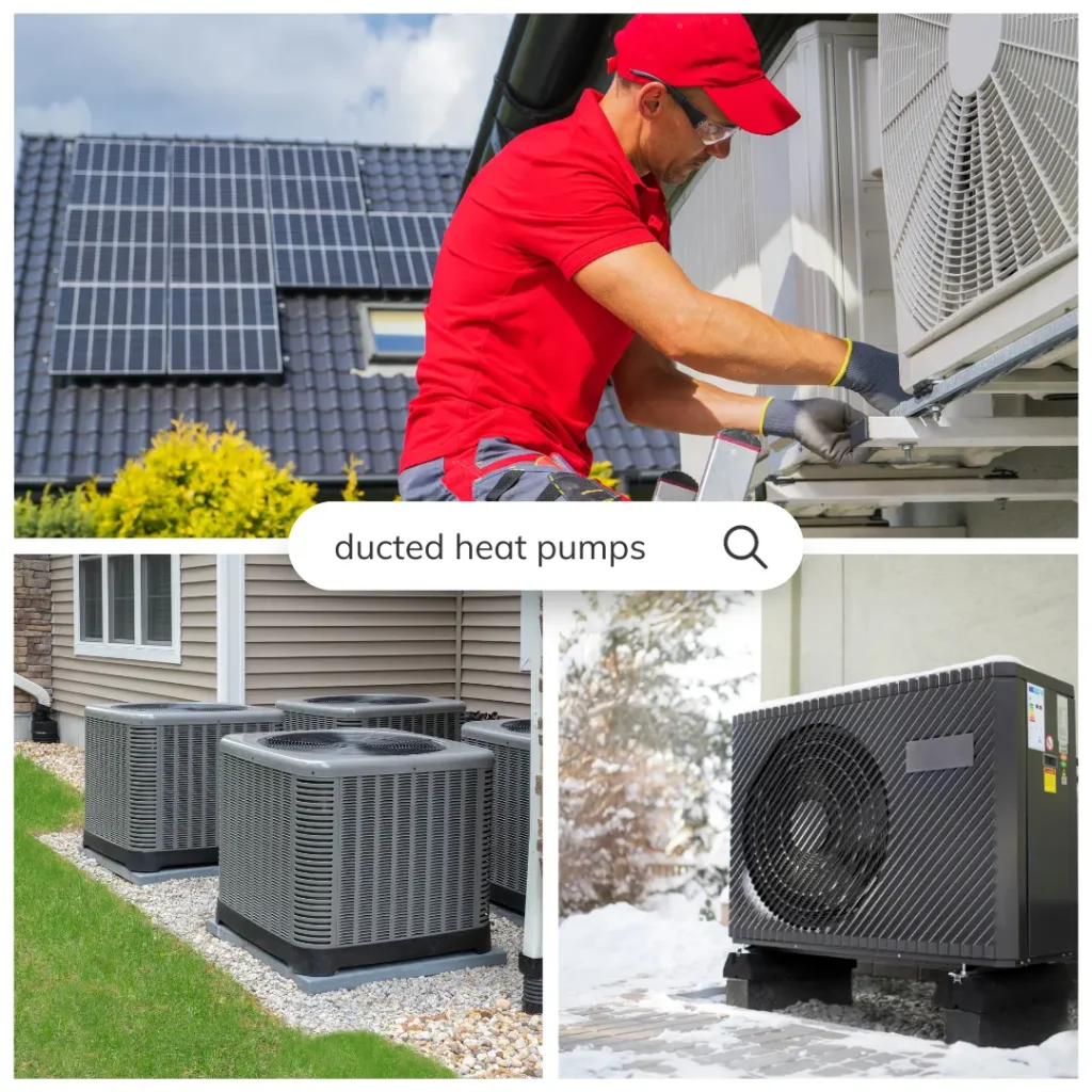 ducted heat pumps collage