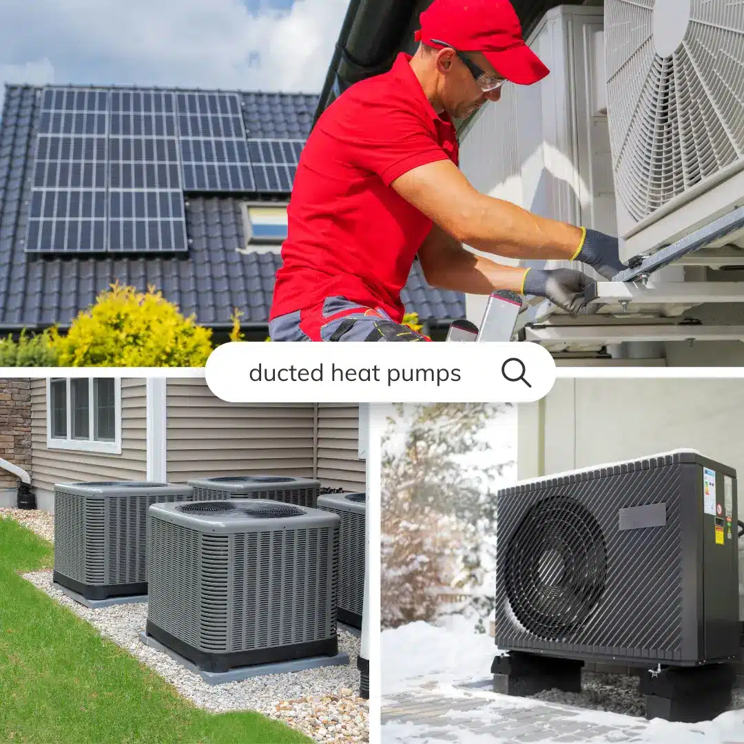 ducted heat pumps collage