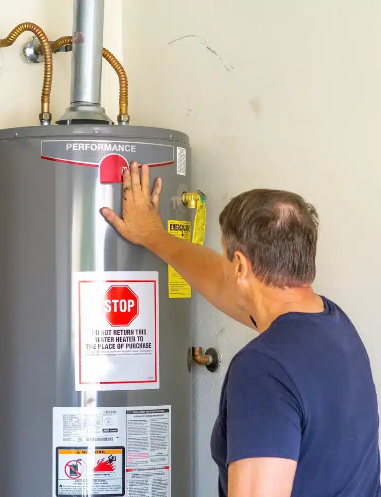 hvac tech water heater installation